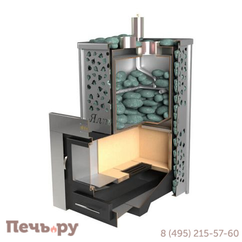 Банная печь ИзиСтим Ялта 35 березовый лист фото 3
