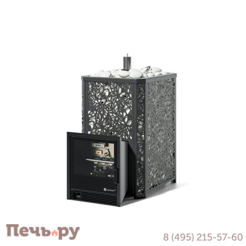 Банная печь ИзиСтим Ялта 35 Хохлома с газовой горелкой фото 4