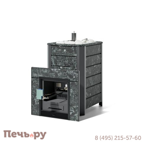 Банная печь ИзиСтим Ялта 35 в камне с газовой горелкой фото 3