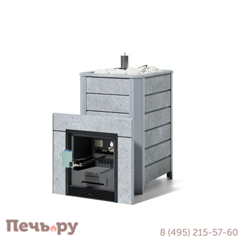 Банная печь ИзиСтим Ялта 35 в камне с газовой горелкой фото 4