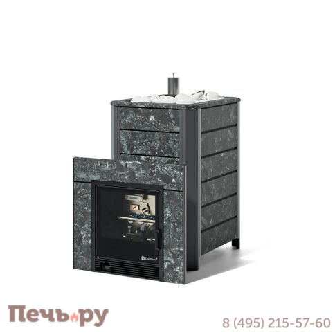 Банная печь ИзиСтим Ялта 35 в камне с газовой горелкой фото 6