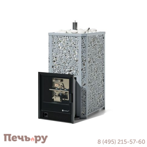 Банная печь ИзиСтим Ялта 40 Хохлома с газовой горелкой фото