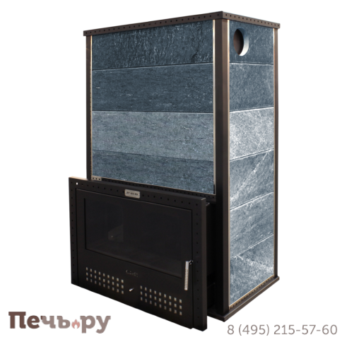 Банная печь Klover RT 100-RV 310S в облицовке серпентинит фото