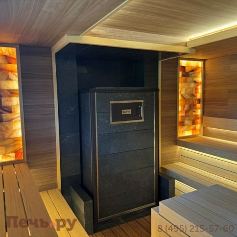 Банная печь Klover RT 100-RV в облицовке серпентинит фото 3