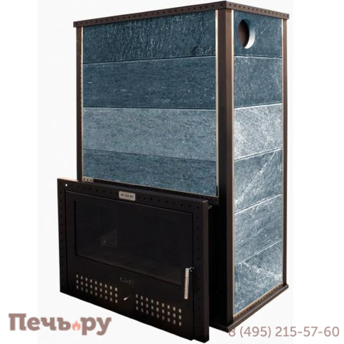 Банная печь Klover RT 100-RV в облицовке серпентинит фото