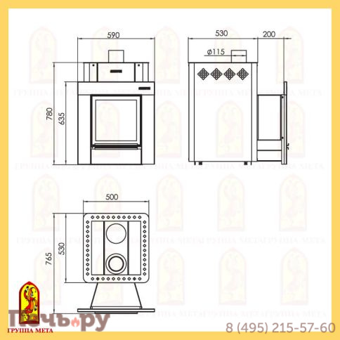 Банная печь Мета Metafire Алтай 20 фото 2