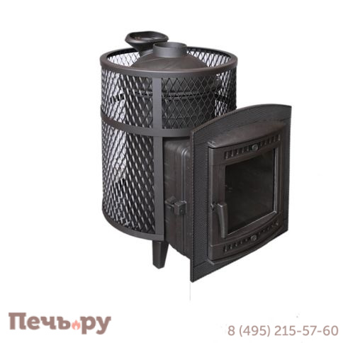 Банная печь Прометалл Атмосфера L с сеткой фото 2