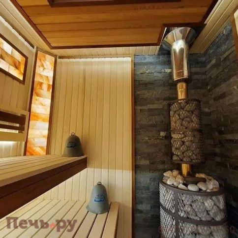 Банная печь Прометалл Атмосфера L с сеткой фото 23