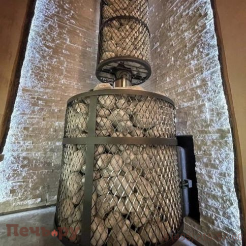 Банная печь Прометалл Атмосфера L с сеткой фото 25