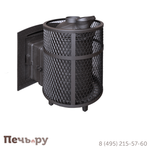 Банная печь Прометалл Атмосфера L с сеткой нержавейкой фото 10
