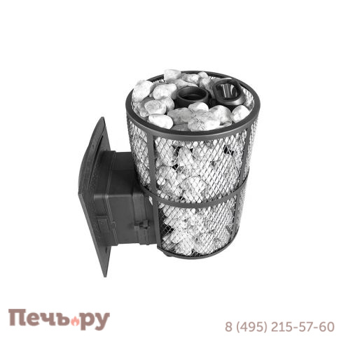 Банная печь Прометалл Атмосфера L с сеткой нержавейкой фото 16