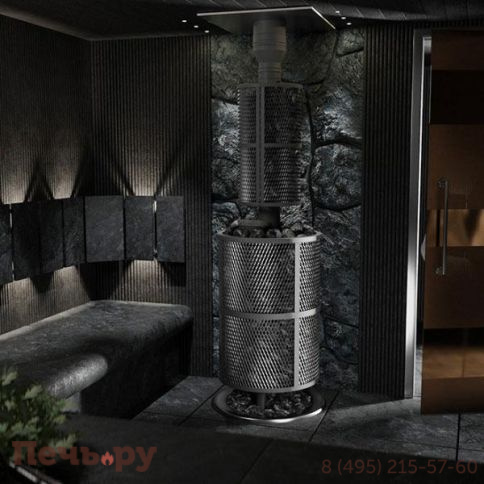 Банная печь Прометалл Атмосфера L с сеткой нержавейкой фото 4