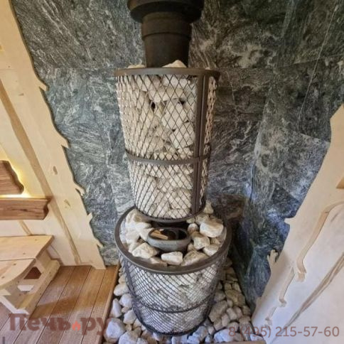 Банная печь Прометалл Атмосфера М+ КТТ сетка нержавейка фото 4