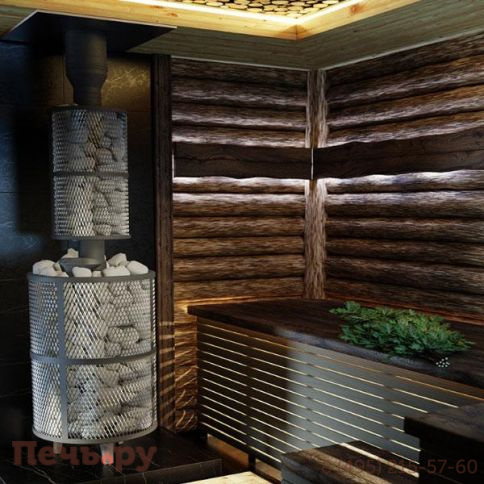Банная печь Прометалл Атмосфера-М (Мини) с сеткой фото 14
