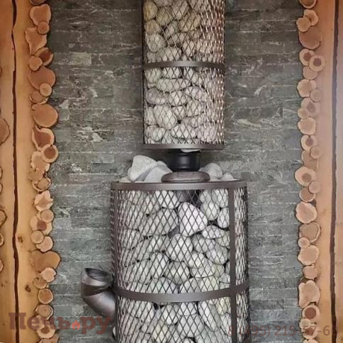 Банная печь Прометалл Атмосфера XL (Про) с сеткой нержавейкой фото 3