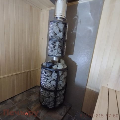 Банная печь Прометалл Атмосфера XL (Про) с сеткой нержавейкой фото 33