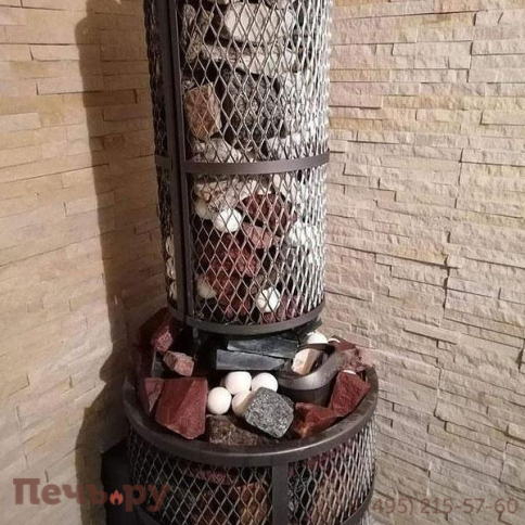 Банная печь Прометалл Атмосфера XL с сеткой нержавейкой фото 29