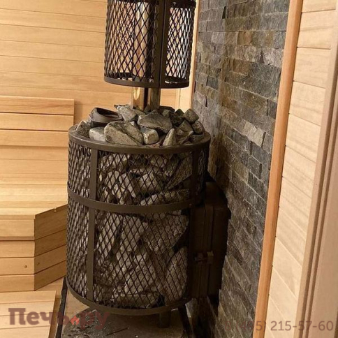 Банная печь Прометалл Атмосфера XL с сеткой нержавейкой фото 30