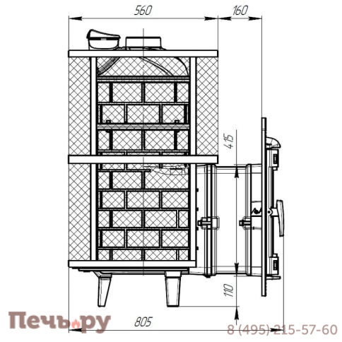 Банная печь Прометалл Атмосфера XL+ с сеткой нержавейкой фото 7