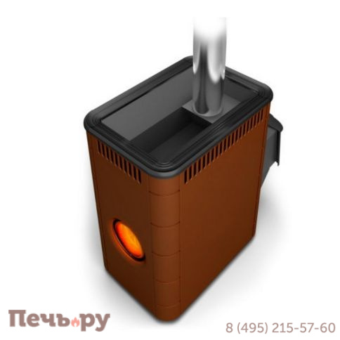 Банная печь ТМФ Аврора Inox ДА Иллюминатор терракота фото