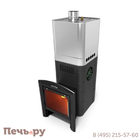 Банная печь ТМФ Бирюса 2013 Carbon Витра ЗК антрацит фото