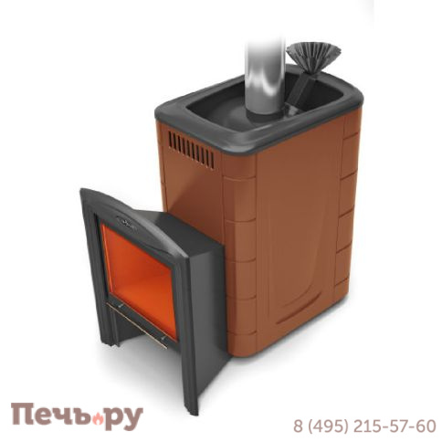 Банная печь ТМФ Гейзер 2014 Carbon Витра ЗК терракота фото