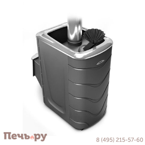 Банная печь ТМФ Гейзер 2014 Inox ДН ЗК антрацит фото
