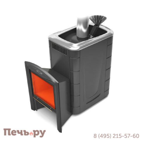 Банная печь ТМФ Гейзер 2014 Inox Витра ЗК антрацит фото