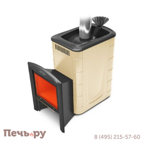 Банная печь ТМФ Гейзер 2014 Inox Витра ЗК беж фото