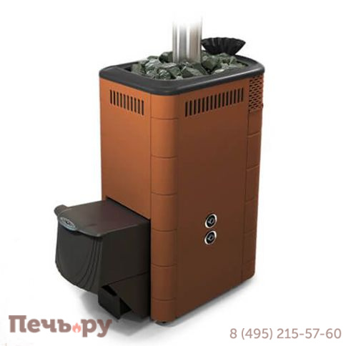 Банная печь ТМФ Гейзер XXL 2017 Inox ДА ЗК ТО терракота фото