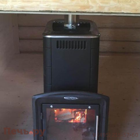 Банная печь ТМФ Гейзер XXL 2017 Inox Витра ЗК антрацит фото 3