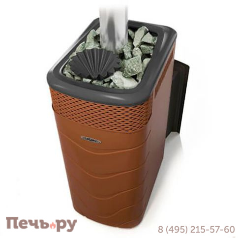 Банная печь ТМФ Гейзер XXL 2017 Inox Витра ЗК терракота фото