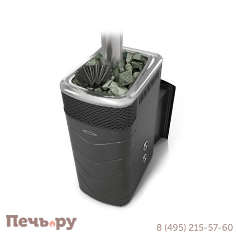 Банная печь ТМФ Гейзер XXL 2017 Inox Витра ЗК ТО антрацит фото