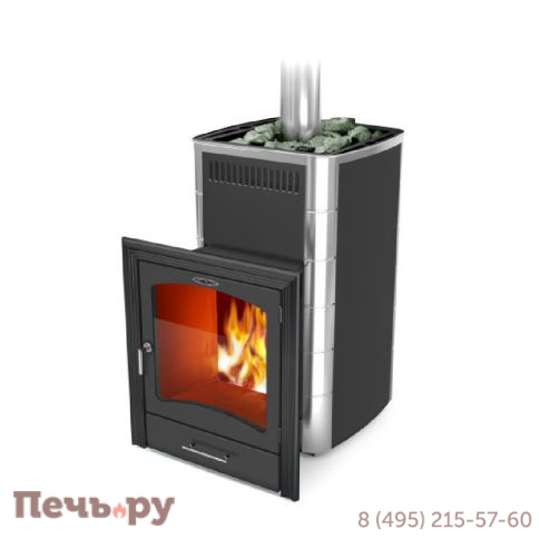 Банная печь ТМФ Калина II Inox БСЭ антрацит НВ ПРА фото