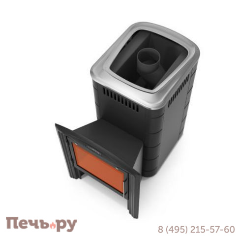 Банная печь ТМФ Тунгуска 2017 Inox Витра антрацит фото