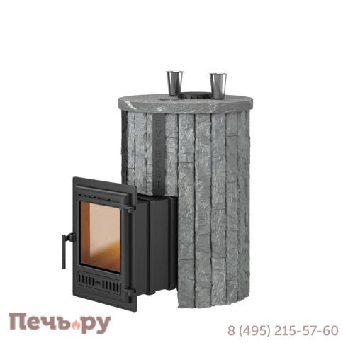 Банная печь Эверест Steam Master 30 Чугун Ламель Рваный камень S-20 фото