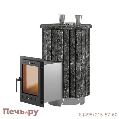 Банная печь Эверест Steam Master 30 INOX Ламель Пироксенит S-20 фото