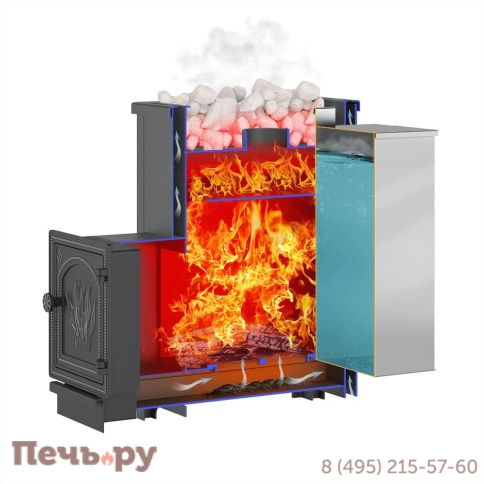 Банная печь Везувий Русичъ Аква 16 ДТ-4 с баком 32 литра фото 3