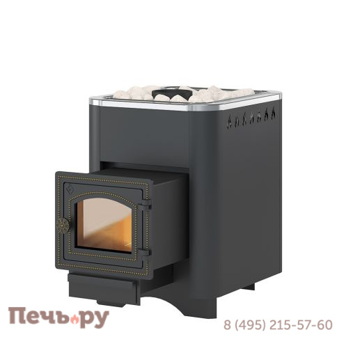 Банная печь Везувий Русичъ Антрацит 12 (ДТ-3С) 2022 Уцененный фото
