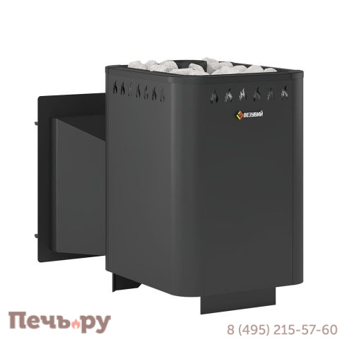 Банная печь Везувий Русичъ Антрацит 16 Панорама М фото 2