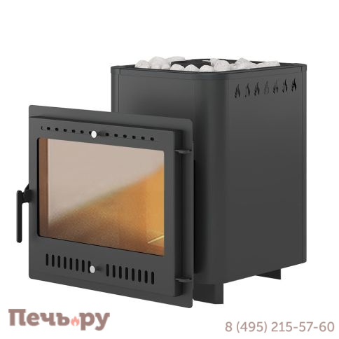 Банная печь Везувий Русичъ Антрацит 16 Панорама М фото