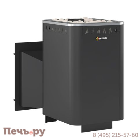 Банная печь Везувий Русичъ Антрацит 22 Панорама М 2022 фото 2