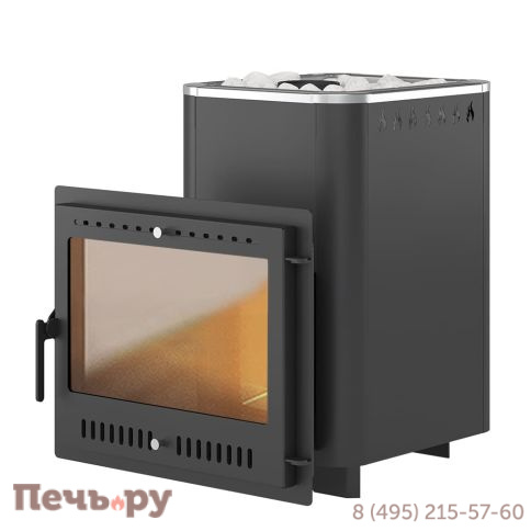 Банная печь Везувий Русичъ Антрацит 22 Панорама М 2022 фото