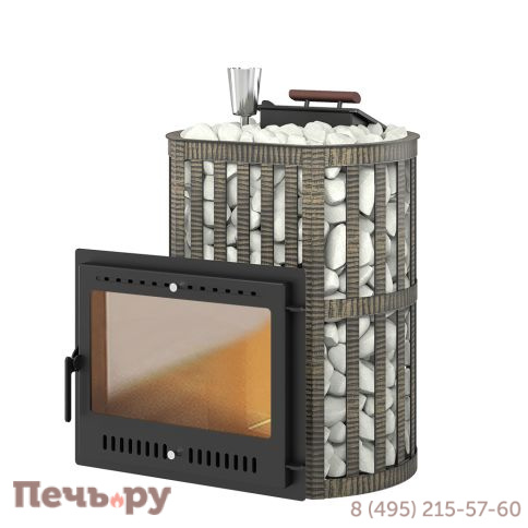 Банная печь Везувий Ураган Ковка 16 Панорама М фото