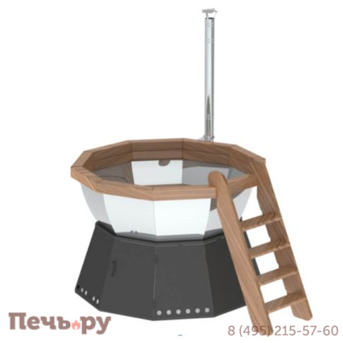 Банный чан Сибирский завод 10 граней на подставке с ветрозащитой фото