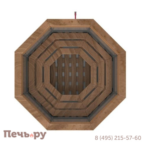 Банный чан Сибирский завод 8 граней с обшивкой и лестницей фото 2