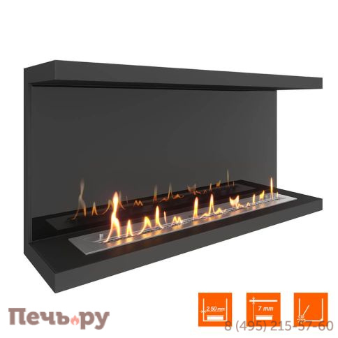 Биокамин фронтальный SteelHeat Leader 1000 фото 4