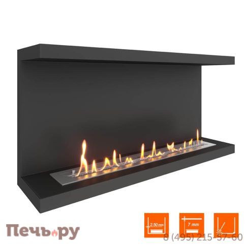 Биокамин фронтальный SteelHeat Leader 1000 фото