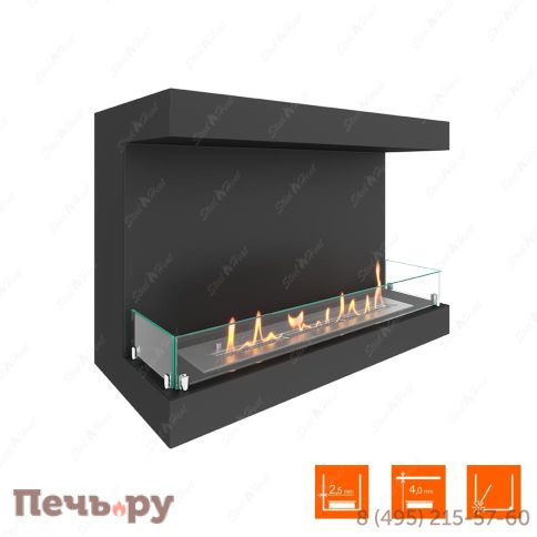 Биокамин фронтальный SteelHeat One 900 фото 2