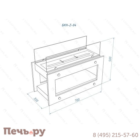 Биокамин напольный Lux Fire Радость фото 2